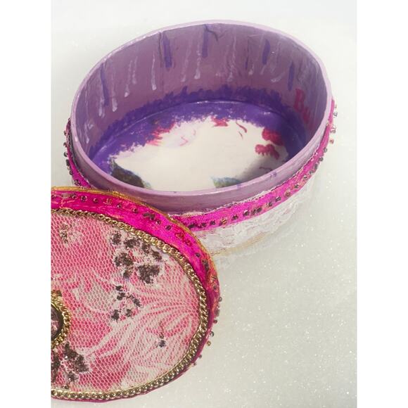 Keepsake Jewelry Box for Mementos Trinkets Jewelry Desk Items Potpourri - Picture 5 of 10